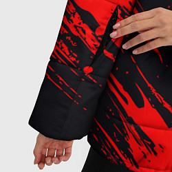 Куртка зимняя женская Красная краска брызги, цвет: 3D-черный — фото 2