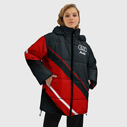 Куртка зимняя женская Audi sport red, цвет: 3D-черный — фото 2