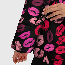 Куртка зимняя женская Покрытый поцелуями, цвет: 3D-черный — фото 2