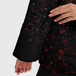 Куртка зимняя женская SAMURAI CYBERPUNK 2077 КИБЕРПАНК 2077 БРЫЗГИ, цвет: 3D-красный — фото 2