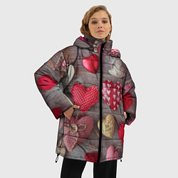 Куртка зимняя женская На 14 Февраля, цвет: 3D-красный — фото 2