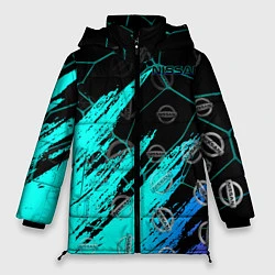 Куртка зимняя женская NISSAN геометрия, цвет: 3D-черный