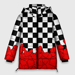 Куртка зимняя женская Отличная партия на любовь, цвет: 3D-красный