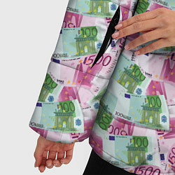 Куртка зимняя женская Евро 100, 500 банкноты, цвет: 3D-светло-серый — фото 2