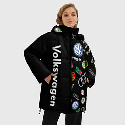 Куртка зимняя женская Volkswagen Group Half Pattern, цвет: 3D-красный — фото 2