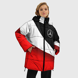 Куртка зимняя женская MERCEDES BENZ КАРБОН И КРАСНАЯ ВОЛНА, цвет: 3D-светло-серый — фото 2