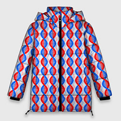 Куртка зимняя женская Спирали ДНК, цвет: 3D-красный