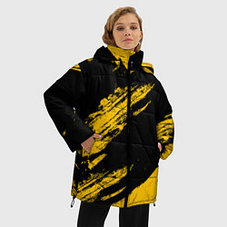 Куртка зимняя женская BLACK AND YELLOW GRUNGE ГРАНЖ, цвет: 3D-красный — фото 2