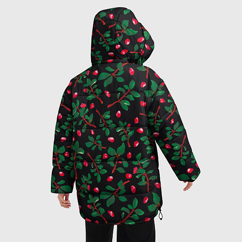 Женская зимняя куртка Лепетски и листья / 3D-Красный – фото 4