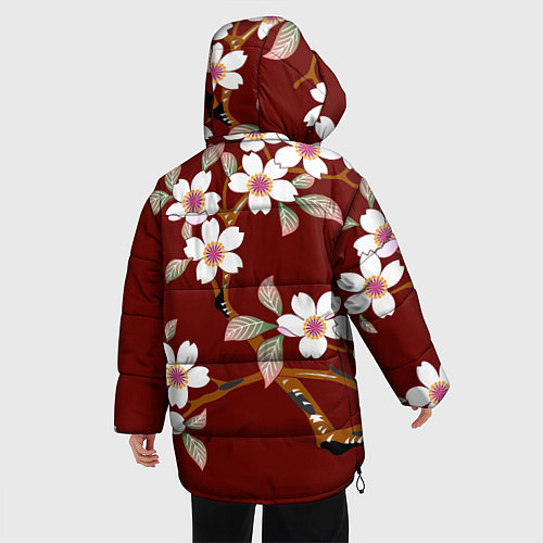 Женская зимняя куртка Векторная весна / 3D-Красный – фото 4