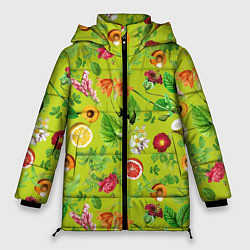 Куртка зимняя женская Летнее настроение - фрукты, цвет: 3D-светло-серый