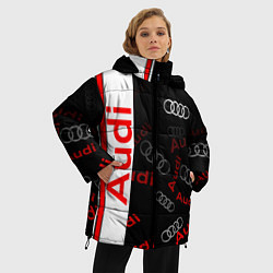 Куртка зимняя женская Ауди audi sport, цвет: 3D-светло-серый — фото 2