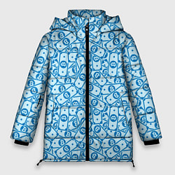 Куртка зимняя женская Bitcoin деньги, цвет: 3D-светло-серый