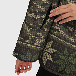 Куртка зимняя женская Камуфляжный Свитер Алатырь, цвет: 3D-черный — фото 2