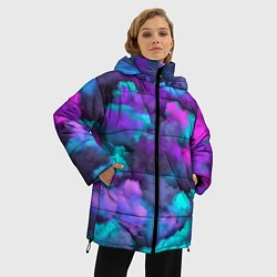 Куртка зимняя женская Неоновые тучи, цвет: 3D-светло-серый — фото 2