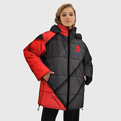 Куртка зимняя женская SUZUKI abstraction, цвет: 3D-черный — фото 2