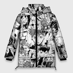 Куртка зимняя женская Волейбол!! pattern, цвет: 3D-светло-серый