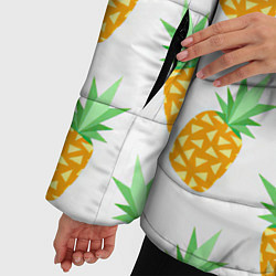 Куртка зимняя женская Поле ананасов, цвет: 3D-светло-серый — фото 2