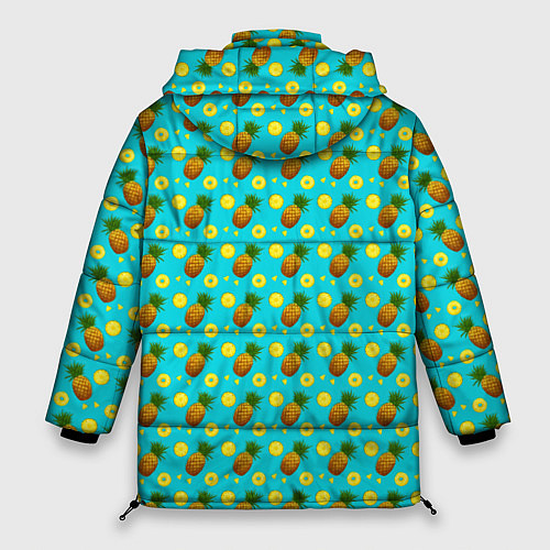 Женская зимняя куртка Много ананасов / 3D-Светло-серый – фото 2
