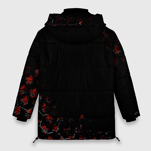 Женская зимняя куртка Cyberpunk 2077 samurai Паттерн / 3D-Светло-серый – фото 2