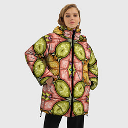 Куртка зимняя женская Калейдоскоп узоры, цвет: 3D-светло-серый — фото 2