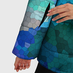 Куртка зимняя женская Осенний мозаичный узор, цвет: 3D-светло-серый — фото 2