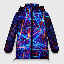 Куртка зимняя женская Neon pattern Fashion 2055, цвет: 3D-черный