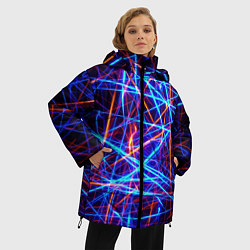 Куртка зимняя женская Neon pattern Fashion 2055, цвет: 3D-черный — фото 2