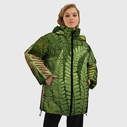 Куртка зимняя женская Цветы Лесные Пожары, цвет: 3D-черный — фото 2