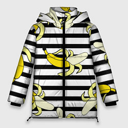 Куртка зимняя женская Banana pattern Summer, цвет: 3D-красный