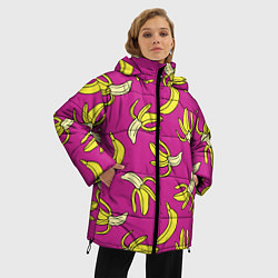 Куртка зимняя женская Banana pattern Summer Color, цвет: 3D-черный — фото 2