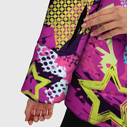 Куртка зимняя женская Star Colorful Pattern Fashion Neon, цвет: 3D-красный — фото 2