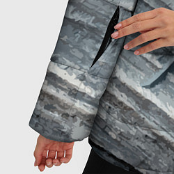 Куртка зимняя женская Текстура скалы Mountain Stone, цвет: 3D-светло-серый — фото 2