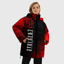 Куртка зимняя женская СТАЛКЕР 2 Абстракция По вертикали, цвет: 3D-черный — фото 2