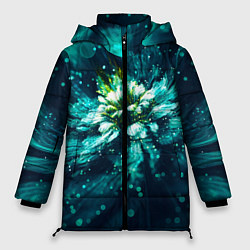 Куртка зимняя женская Цветок с пандоры, цвет: 3D-черный