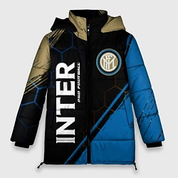 Куртка зимняя женская INTER Pro Football Краска, цвет: 3D-черный