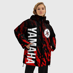 Куртка зимняя женская Yamaha - Красные пятна, цвет: 3D-черный — фото 2