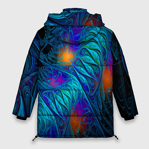 Женская зимняя куртка Neon pattern Неоновый паттерн / 3D-Светло-серый – фото 2