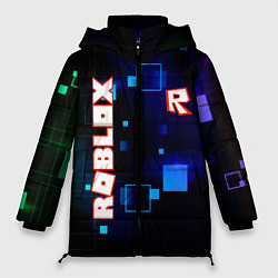 Куртка зимняя женская ROBLOX неоновые кубики, цвет: 3D-черный