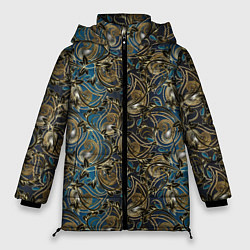 Куртка зимняя женская Классические узоры текстуры, цвет: 3D-светло-серый