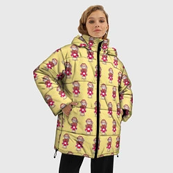 Куртка зимняя женская Обезьянка на грибе, цвет: 3D-красный — фото 2