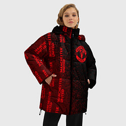 Куртка зимняя женская МАНЧЕСТЕР ЮНАЙТЕД Спрей, цвет: 3D-черный — фото 2