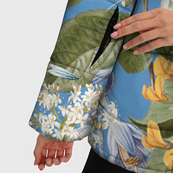 Куртка зимняя женская Цветы Радужный Сад, цвет: 3D-светло-серый — фото 2