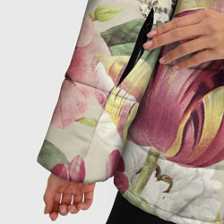 Куртка зимняя женская Цветы Утренний Букет Лилий, цвет: 3D-красный — фото 2