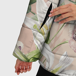Куртка зимняя женская Цветы Свадебный Букет, цвет: 3D-светло-серый — фото 2