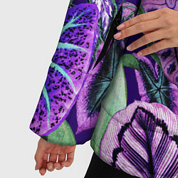 Куртка зимняя женская Цветы Яркие Тропики, цвет: 3D-светло-серый — фото 2