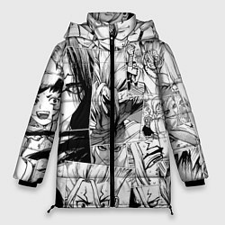 Куртка зимняя женская Доктор Стоун паттерн, цвет: 3D-светло-серый