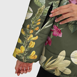 Куртка зимняя женская Цветы Винтажные, цвет: 3D-светло-серый — фото 2