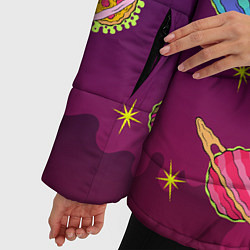 Куртка зимняя женская Pizza in Space, цвет: 3D-красный — фото 2