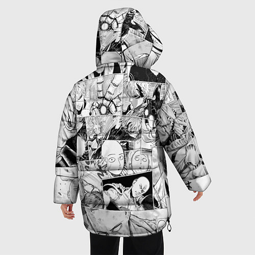 Женская зимняя куртка Ванпанчмен паттерн / 3D-Светло-серый – фото 4